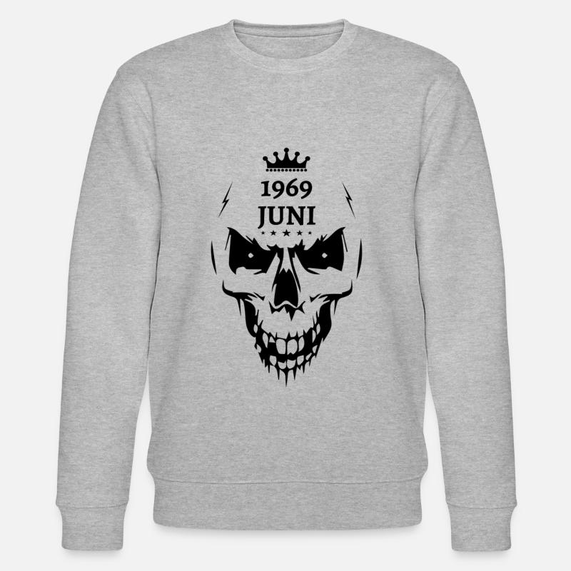 Juin 1969 Crâne - Sweat bio CHANGER Stanley/Stella Unisexe - gris chiné