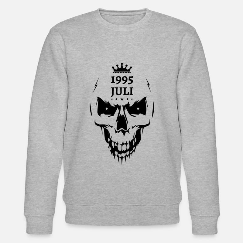 Juli 1995 Totenkopf - Stanley/Stella Unisex Bio-Sweatshirt CHANGER  - Grau meliert
