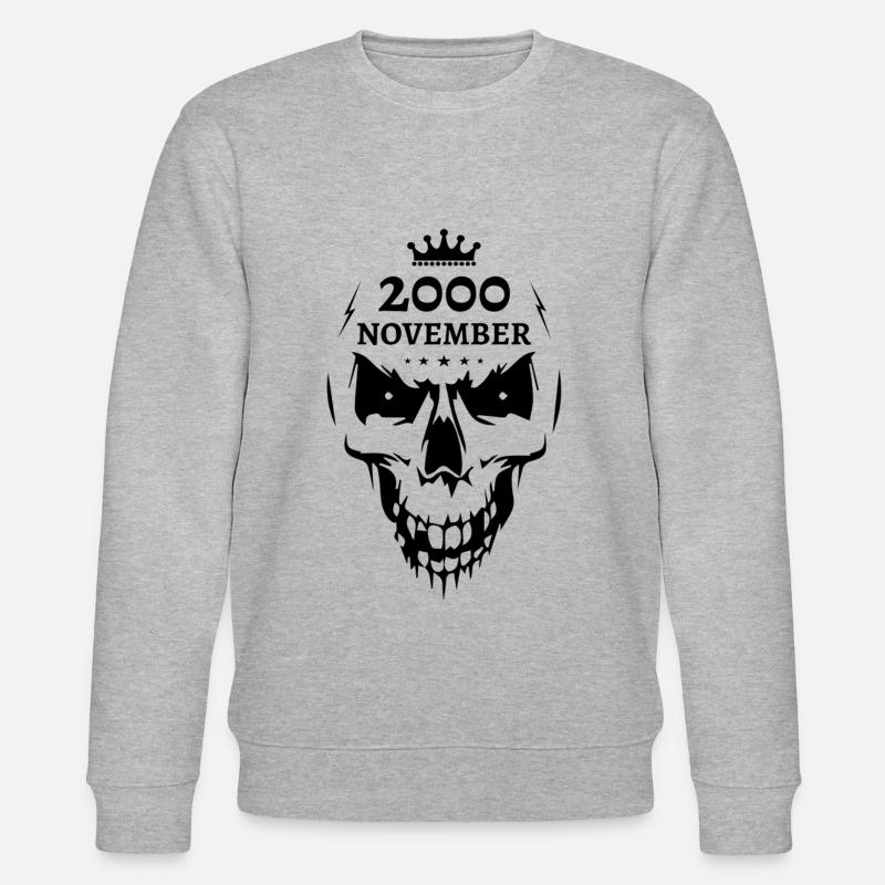 November 2000 Totenkopf - Stanley/Stella Unisex Bio-Sweatshirt CHANGER  - Grau meliert