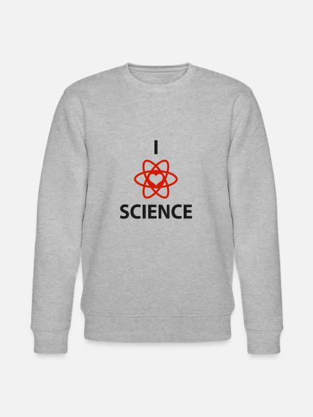 I love science - Stanley/Stella Unisex Bio-Sweatshirt CHANGER  - Grau meliert
