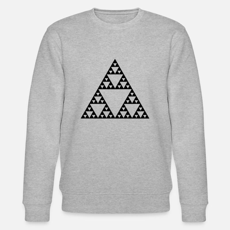 Sierpinski triangle - fractale - Sweat bio CHANGER Stanley/Stella Unisexe - gris chiné