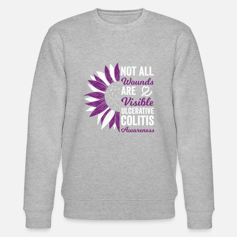 Invisible Struggle: Ulcerative Colitis - Stanley/Stella CHANGER Unisex Organic Sweatshirt - heather grey