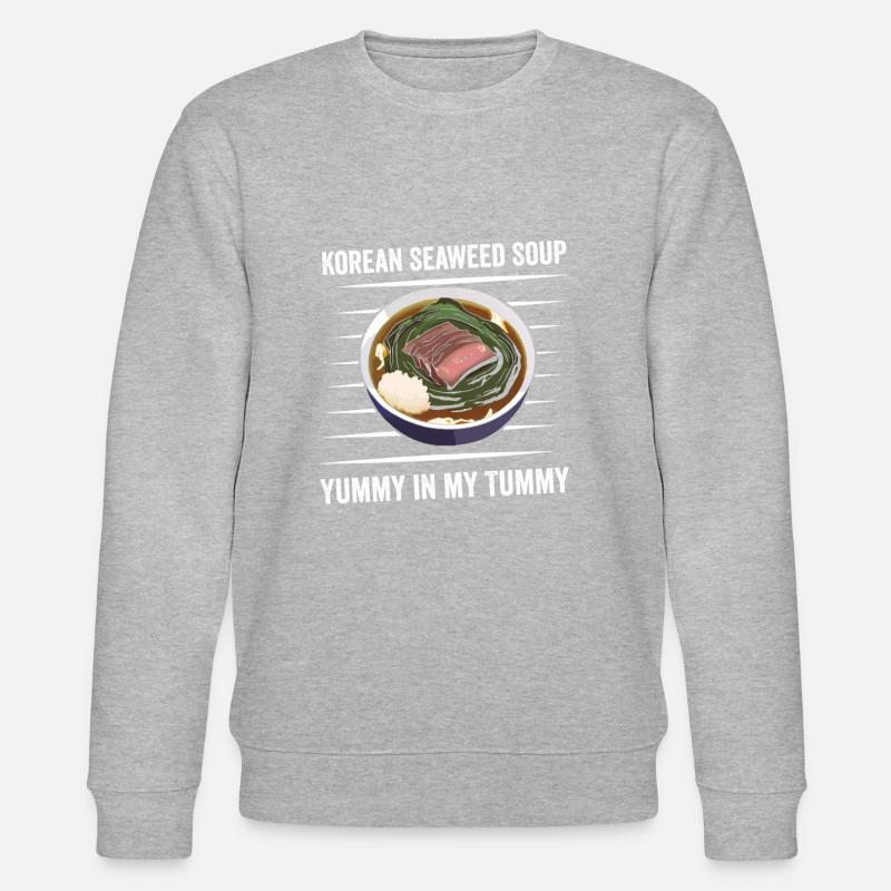 Algensuppe Liebe: Yummy Bauch - Stanley/Stella Unisex Bio-Sweatshirt CHANGER  - Grau meliert