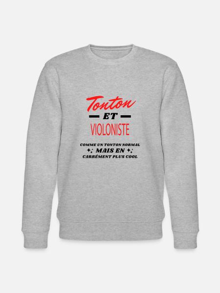 Tonton et VIOLONISTE - Sweat bio CHANGER Stanley/Stella Unisexe - gris chiné