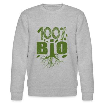 100 % Bio, agriculture biologique, producteur bio - Sweat bio CHANGER Stanley/Stella Unisexe - gris chiné - Devant - Nik (191cm) & Marisol (170cm)