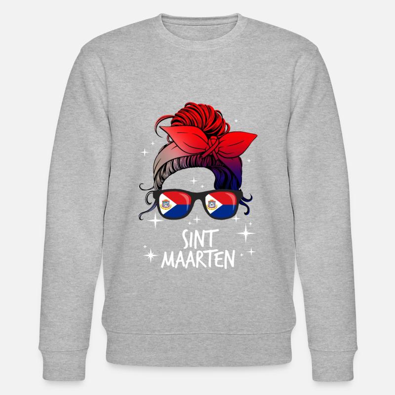 Sint Maarten - Stanley/Stella Unisex Bio-Sweatshirt CHANGER  - Grau meliert