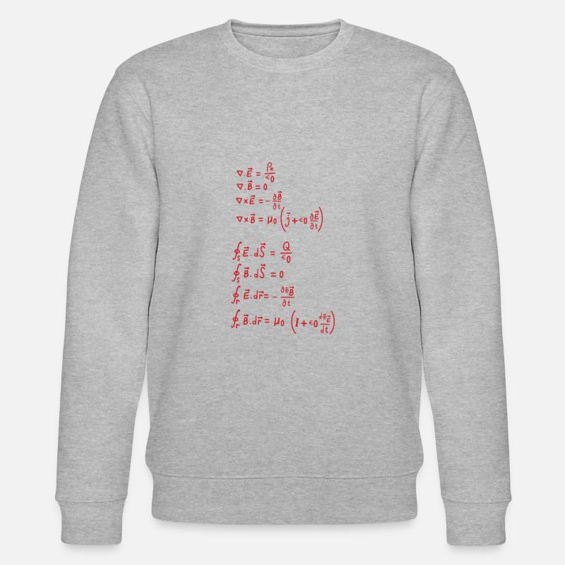Math formula nerd Maxwell know-it-all - Stanley/Stella CHANGER Unisex Organic Sweatshirt - heather grey