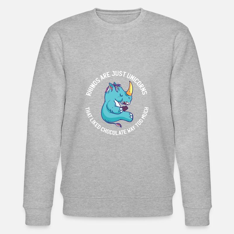 rhinocéros de licorne - Sweat bio CHANGER Stanley/Stella Unisexe - gris chiné