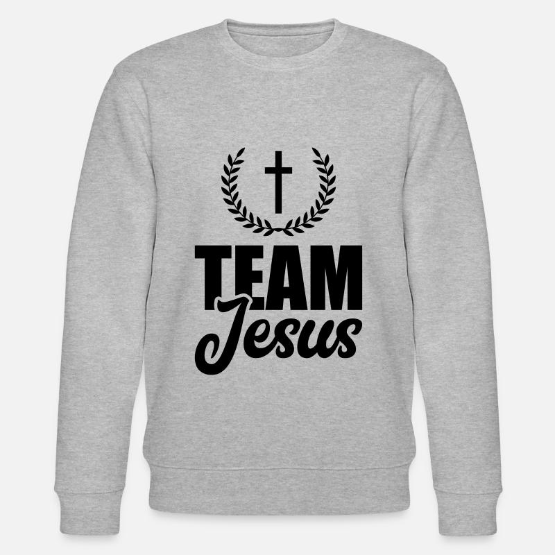 team jesus cross - Stanley/Stella CHANGER Unisex Organic Sweatshirt - heather grey