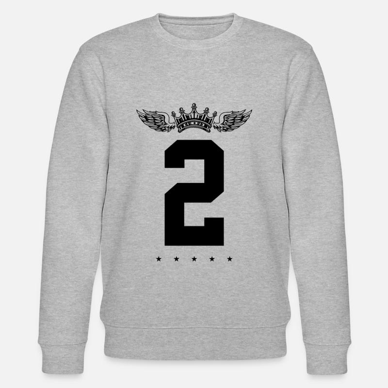 2 Couronne de numéros - Sweat bio CHANGER Stanley/Stella Unisexe - gris chiné