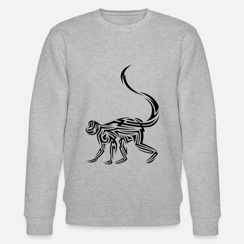 Tatouage tribal de singe - Sweat bio CHANGER Stanley/Stella Unisexe - gris chiné