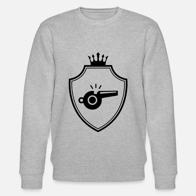 Trillerpfeife Pfeife Wappen - Stanley/Stella Unisex Bio-Sweatshirt CHANGER - Grau meliert