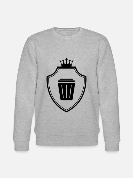 Garbage can coat of arms - Stanley/Stella CHANGER Unisex Organic Sweatshirt - heather grey