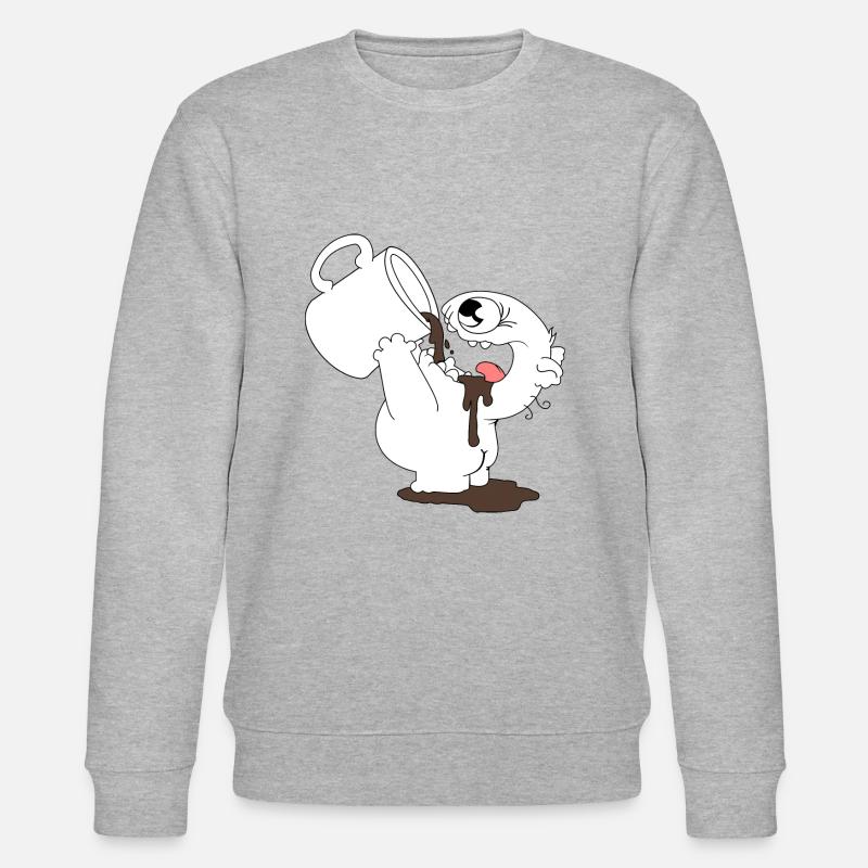 Kaffee Monster - Stanley/Stella Unisex Bio-Sweatshirt CHANGER  - Grau meliert