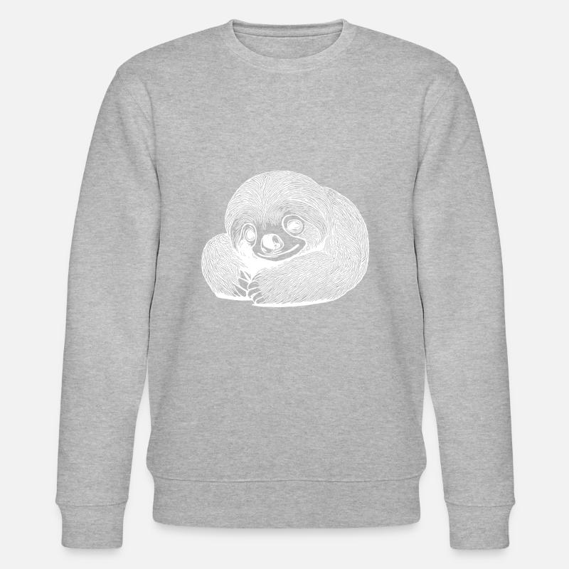 Exhausted tired cute sloth - Stanley/Stella CHANGER Unisex Organic Sweatshirt - heather grey