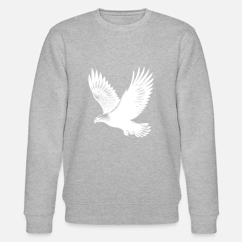 Elegant eagle on huge wings - Stanley/Stella CHANGER Unisex Organic Sweatshirt - heather grey