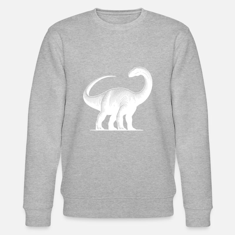 Massive Brachiosaurus Dino Dinosaur - Stanley/Stella CHANGER Unisex Organic Sweatshirt - heather grey