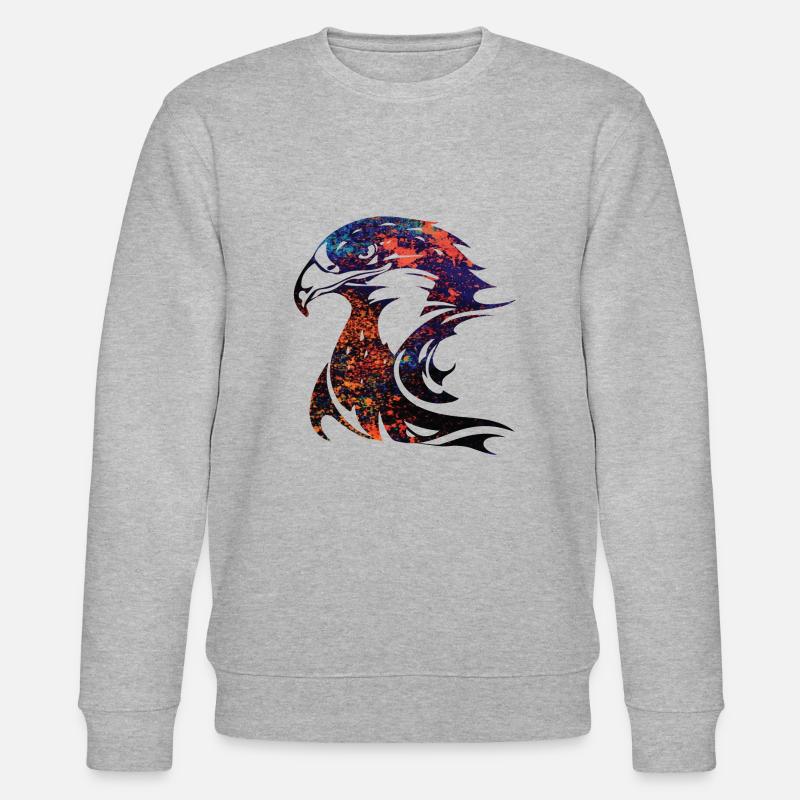 spotted eagle head - Stanley/Stella CHANGER Unisex Organic Sweatshirt - heather grey
