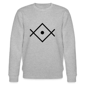 OM TAT SAT, Lichtarbeiter, Spirituelles Symbol - Stanley/Stella Unisex Bio-Sweatshirt CHANGER  - Grau meliert - Vorne - Nik (191cm) & Marisol (170cm)
