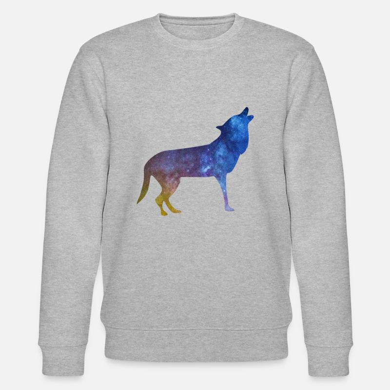 Wolf Starlight - Stanley/Stella Unisex Bio-Sweatshirt CHANGER  - Grau meliert
