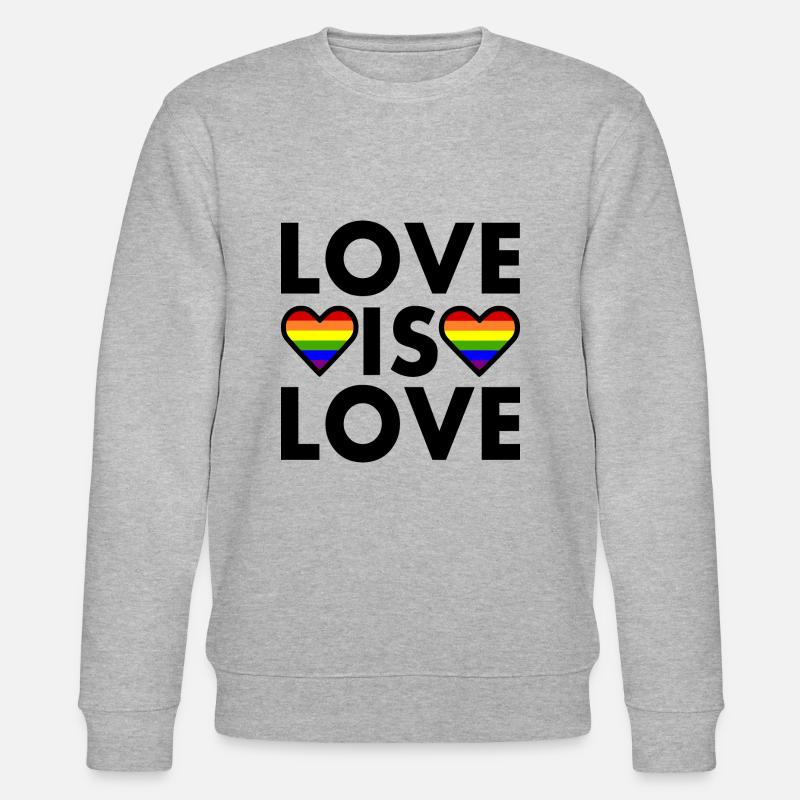 Love is love - Stanley/Stella Unisex Bio-Sweatshirt CHANGER  - Grau meliert