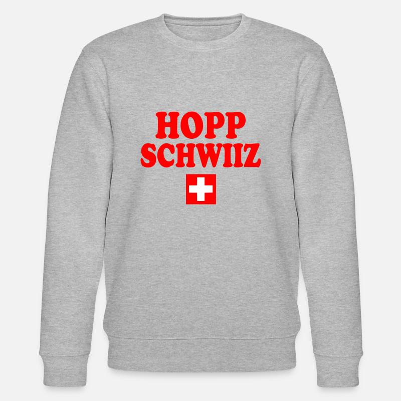Hopp schwiiz - Stanley/Stella Unisex Bio-Sweatshirt CHANGER  - Grau meliert