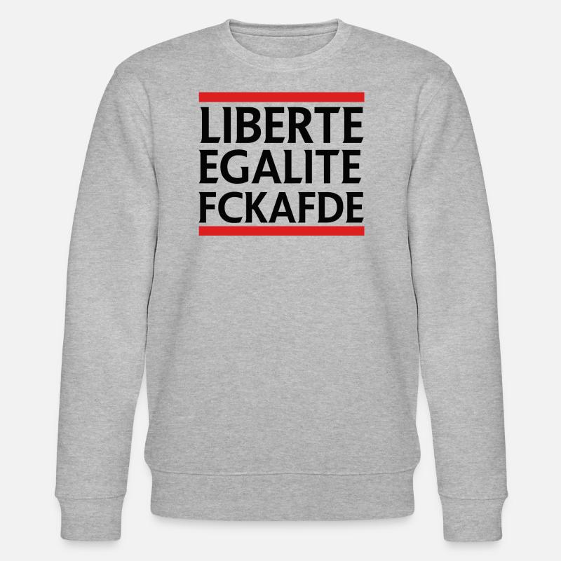 AFD Anti Politik - Stanley/Stella Unisex Bio-Sweatshirt CHANGER  - Grau meliert