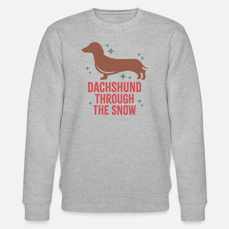 Dackel durch den Schnee - Stanley/Stella Unisex Bio-Sweatshirt CHANGER  - Grau meliert