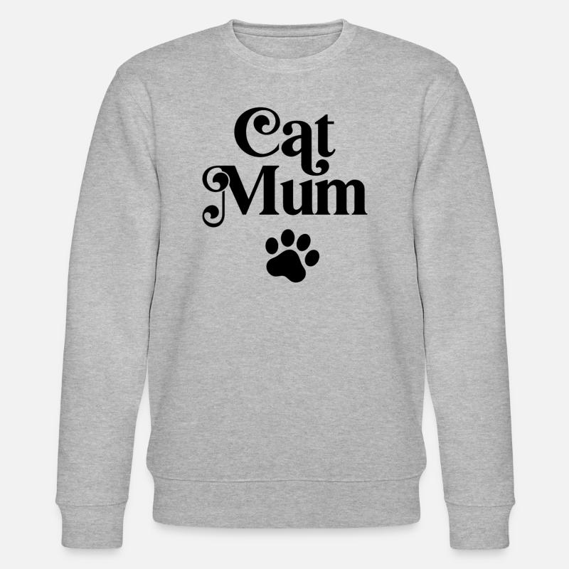 Katzen-Mama - Stanley/Stella Unisex Bio-Sweatshirt CHANGER  - Grau meliert