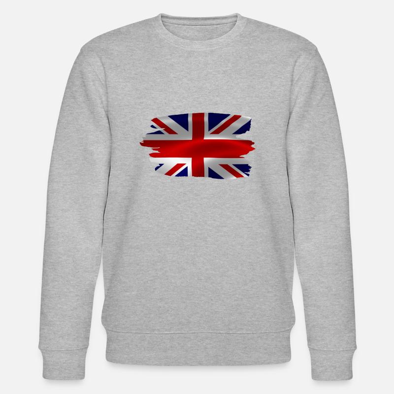 Drapeau britannique - anglais - Sweat bio CHANGER Stanley/Stella Unisexe - gris chiné