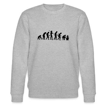 evolution - Sweat bio CHANGER Stanley/Stella Unisexe - gris chiné - Devant - Nik (191cm) & Marisol (170cm)