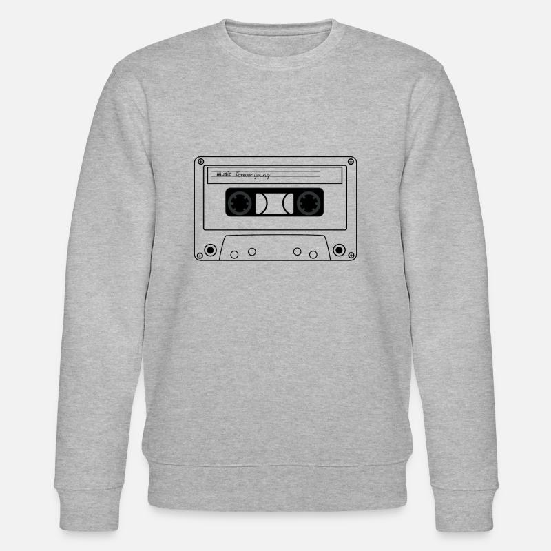 Kassette Retro - Stanley/Stella Unisex Bio-Sweatshirt CHANGER - Grau meliert