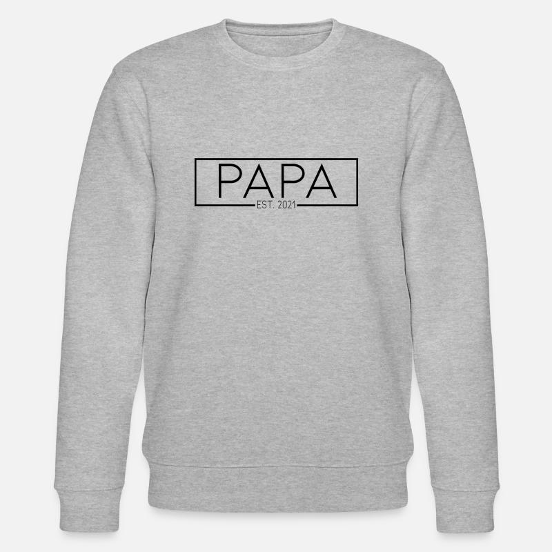 Papa est 2021 - Stanley/Stella Unisex Bio-Sweatshirt CHANGER  - Grau meliert