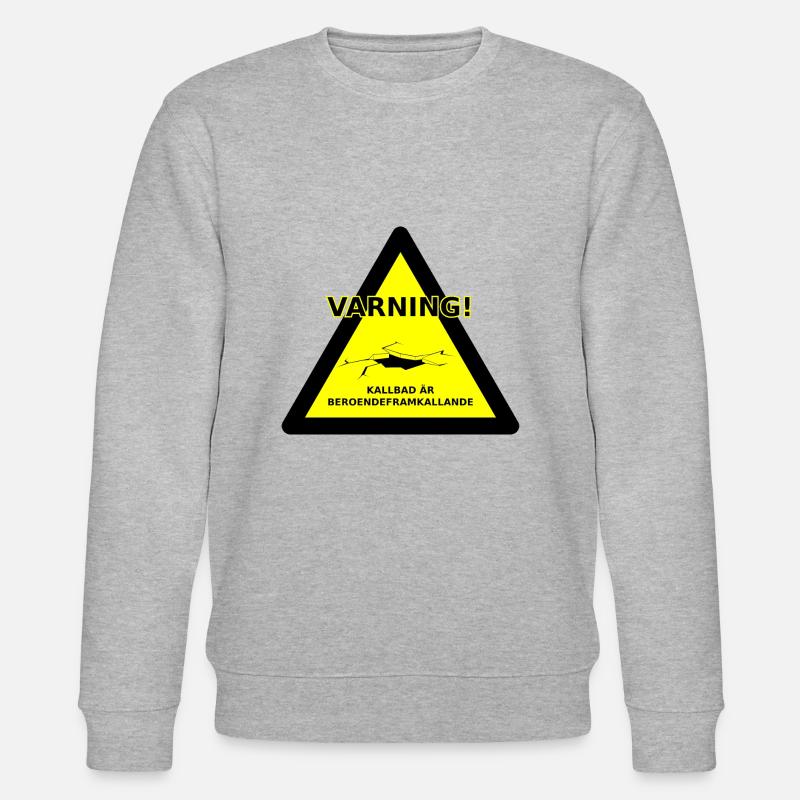 Warnung kalte Bäder - Stanley/Stella Unisex Bio-Sweatshirt CHANGER  - Grau meliert