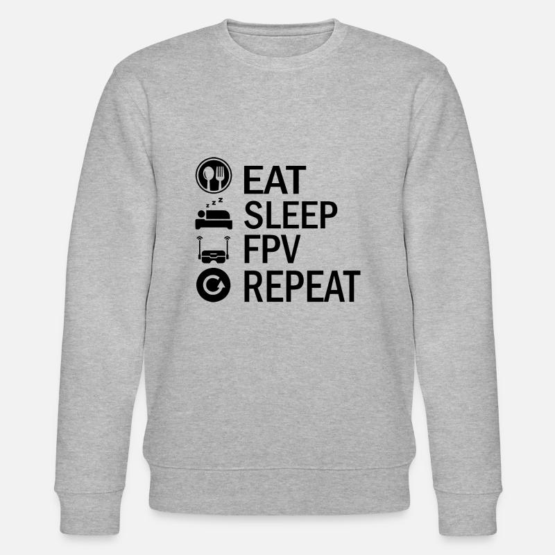 Drone FPV Drohnen - Stanley/Stella Unisex Bio-Sweatshirt CHANGER  - Grau meliert