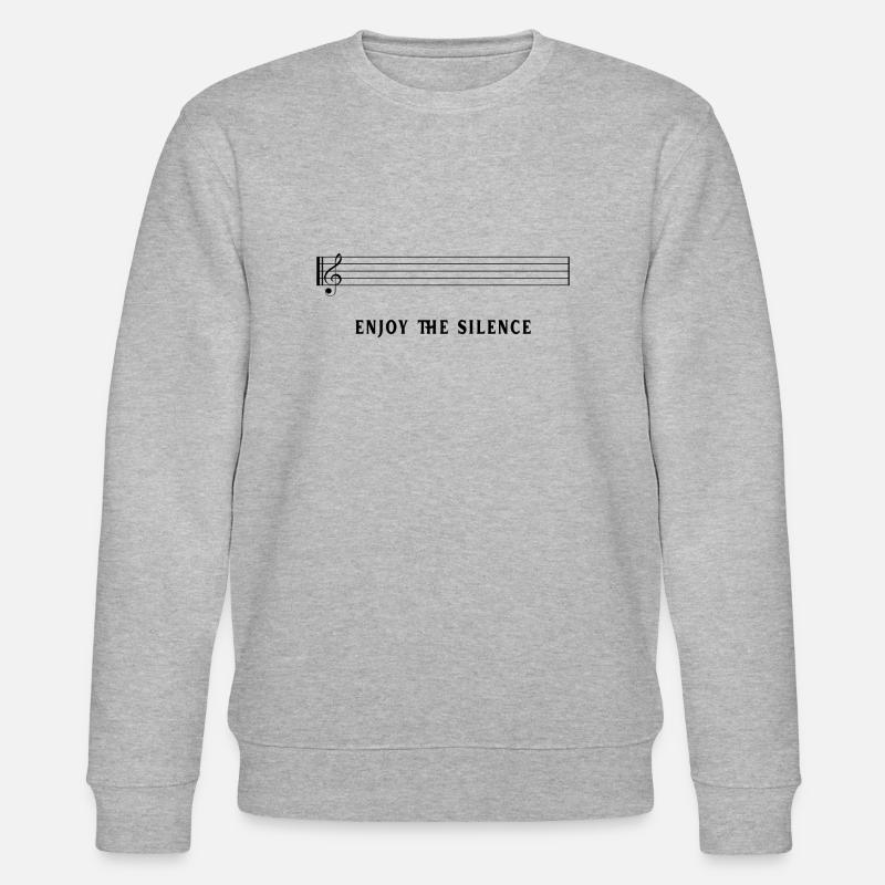 enjoy the silence - Stanley/Stella Unisex Bio-Sweatshirt CHANGER  - Grau meliert
