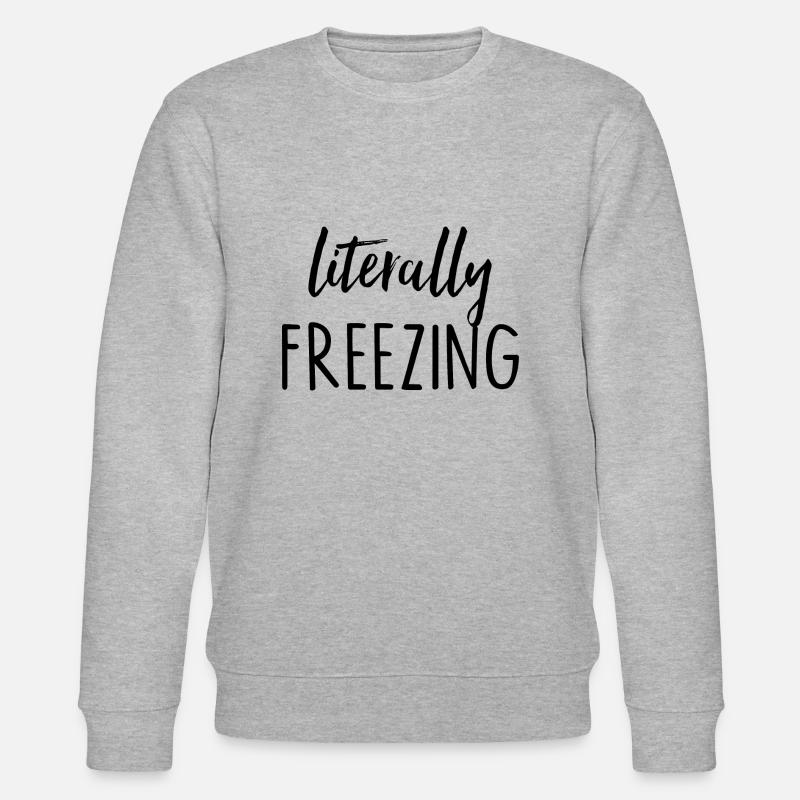 Buchstäblich einfrieren - Stanley/Stella Unisex Bio-Sweatshirt CHANGER  - Grau meliert