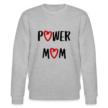 power maman maman maman maman enfants parents police - Sweat bio CHANGER Stanley/Stella Unisexe - gris chiné - Devant - Nik (191cm) & Marisol (170cm)