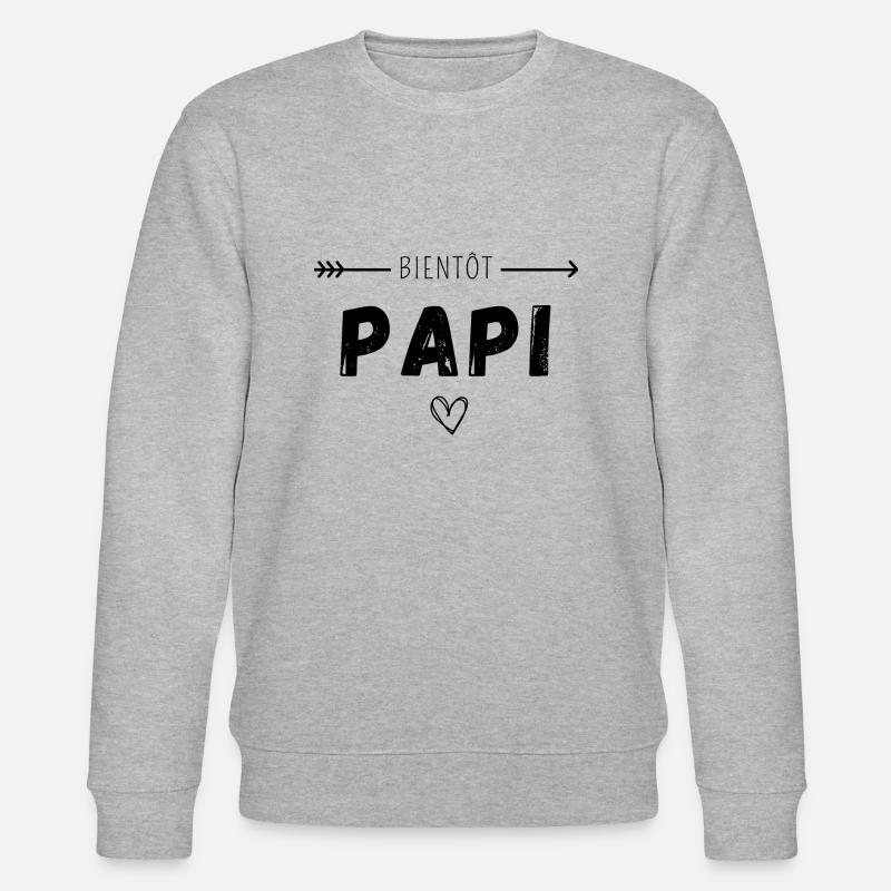 Bientôt papi - Sweat bio CHANGER Stanley/Stella Unisexe - gris chiné