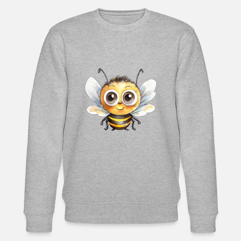 Hummel Wasserfarben Zeichnung - Stanley/Stella Unisex Bio-Sweatshirt CHANGER  - Grau meliert