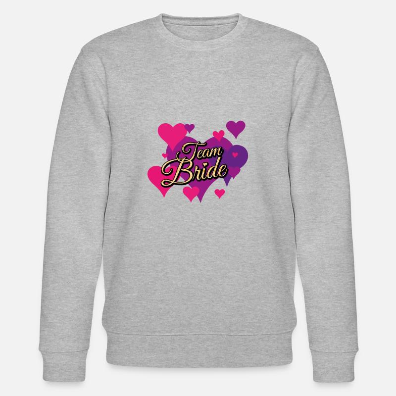 Team Bride Glitter Pattern - Stanley/Stella CHANGER Unisex Organic Sweatshirt - heather grey