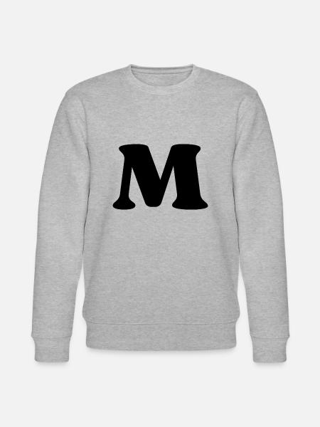 Letter m - Stanley/Stella CHANGER Unisex Organic Sweatshirt - heather grey