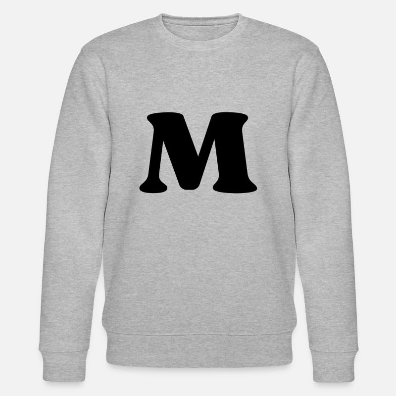 Lettre m - Sweat bio CHANGER Stanley/Stella Unisexe - gris chiné