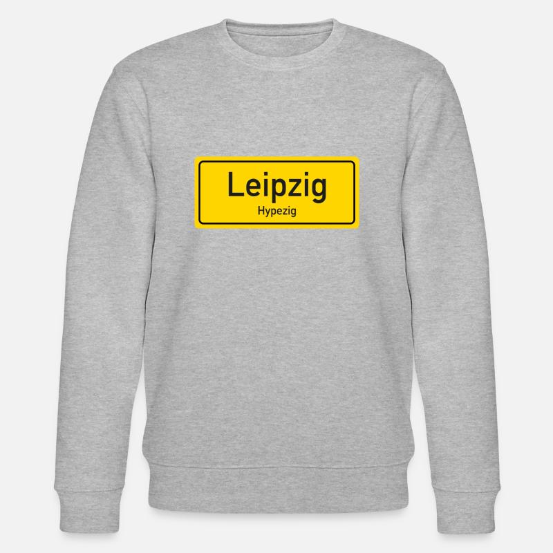 Leipzig place name germany - Stanley/Stella CHANGER Unisex Organic Sweatshirt - heather grey