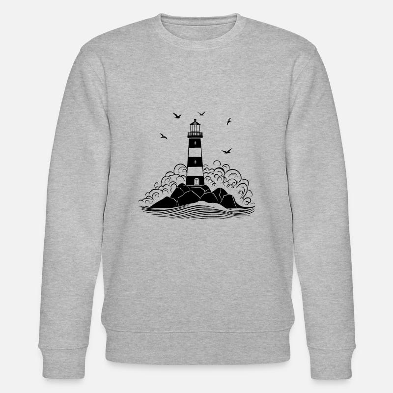 Bretonischer Leuchtturm #2 - Stanley/Stella Unisex Bio-Sweatshirt CHANGER - Grau meliert