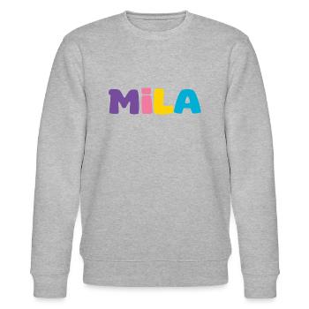 Name - Mila - Stanley/Stella Unisex Bio-Sweatshirt CHANGER  - Grau meliert - Vorne - Nik (191cm) & Marisol (170cm)