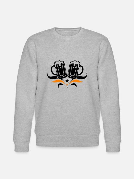 Bierglas Bierkrug Bier - Stanley/Stella Unisex Bio-Sweatshirt CHANGER  - Grau meliert