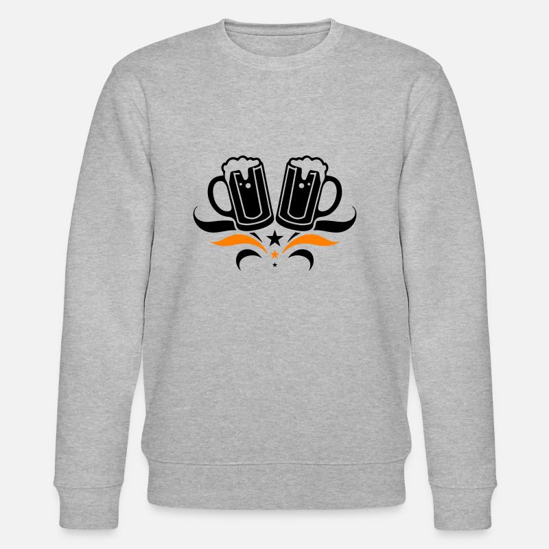 Bierglas Bierkrug Bier - Stanley/Stella Unisex Bio-Sweatshirt CHANGER  - Grau meliert