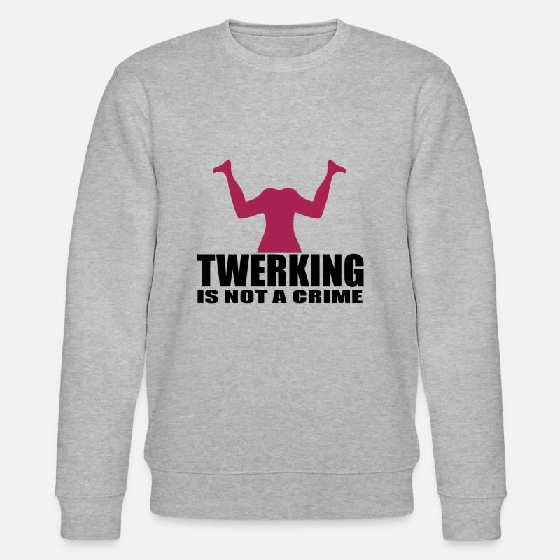 twerking Spaß Zitat Verbrechen - Stanley/Stella Unisex Bio-Sweatshirt CHANGER  - Grau meliert