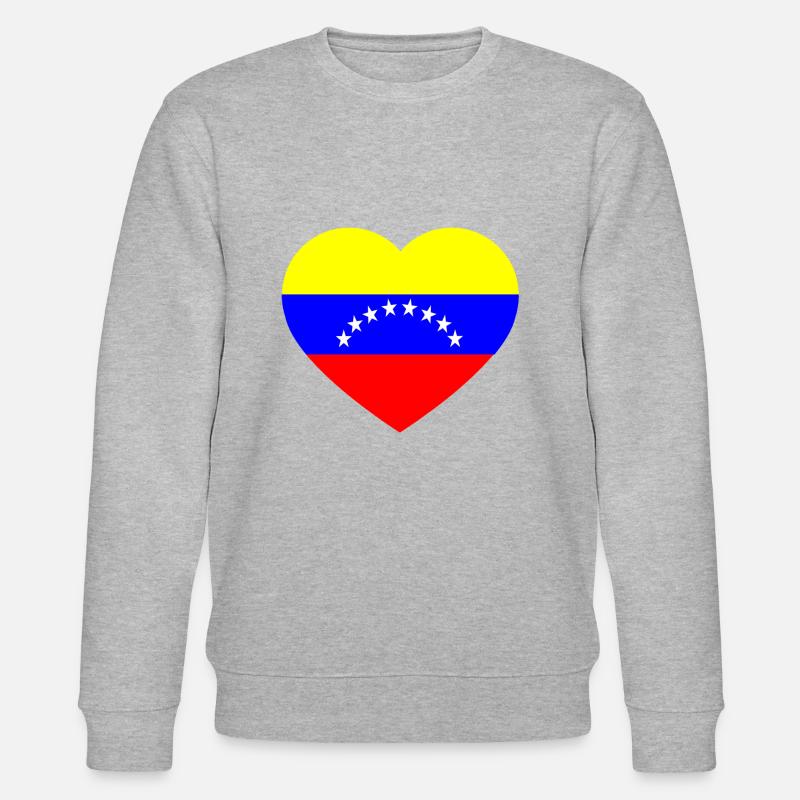 Venezuela liebt Liebe - Stanley/Stella Unisex Bio-Sweatshirt CHANGER - Grau meliert